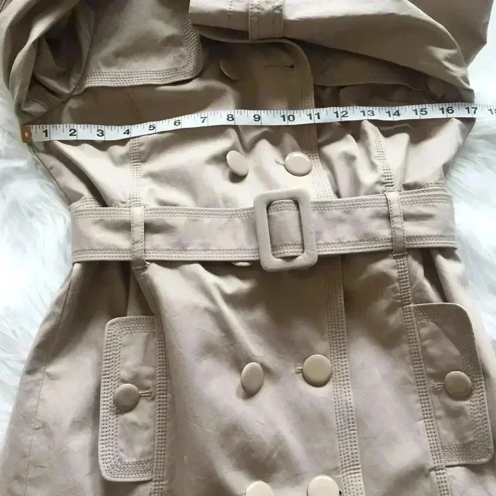Juicy Couture Belted 3/4 Sleeve Trench Coat - Picture 5 of 7
